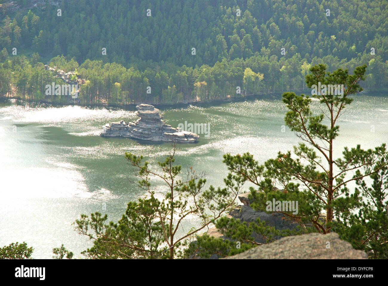 mountain lake in National park Borovoe, Kazahkstan Stock Photo - Alamy