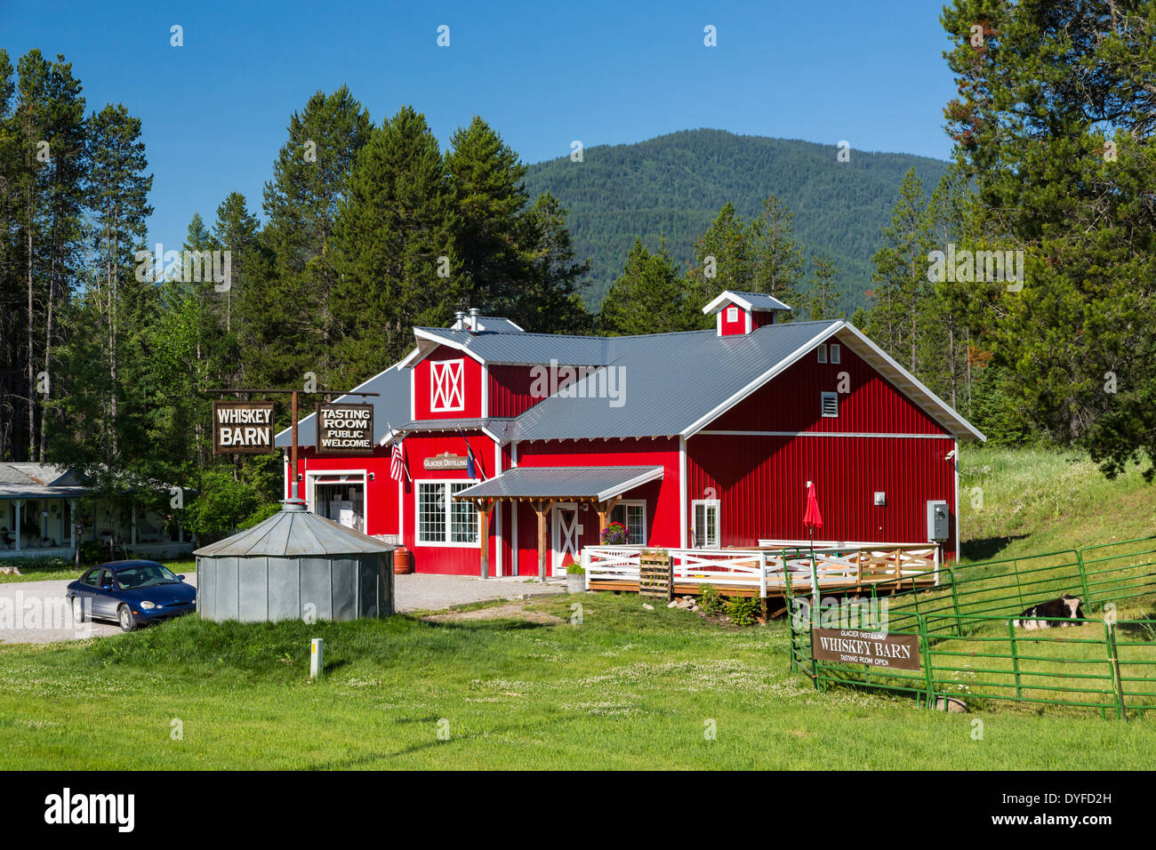 The Whiskey Barn store at Coram, Montana, USA Stock Photo Alamy