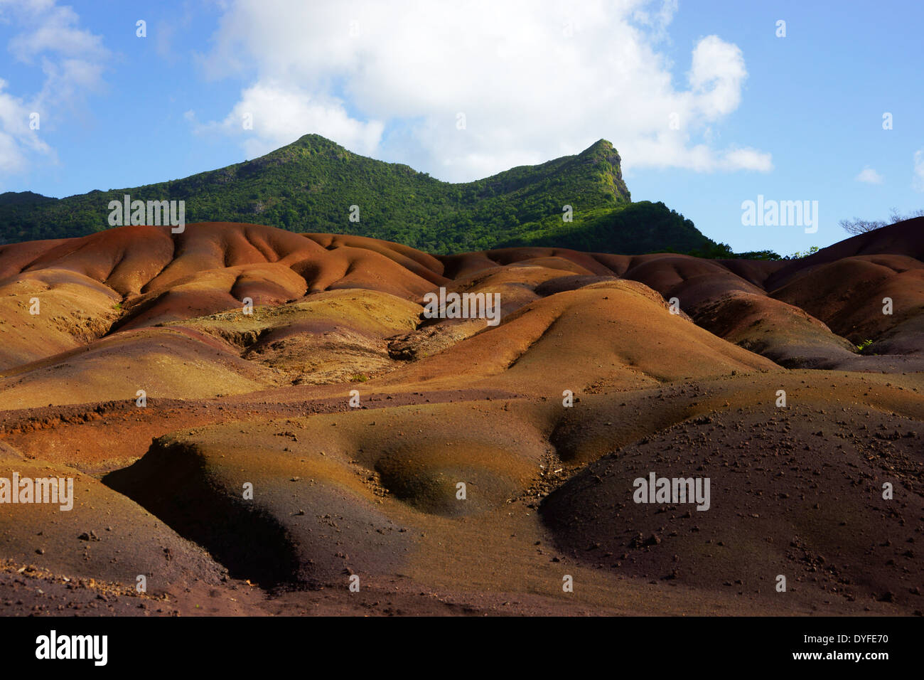 Chamarel coloured earths, Mauritius Stock Photo