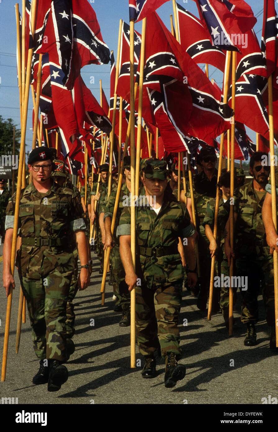 Nc. 15th Apr, 2014. White Patriot Party march to rally, North 