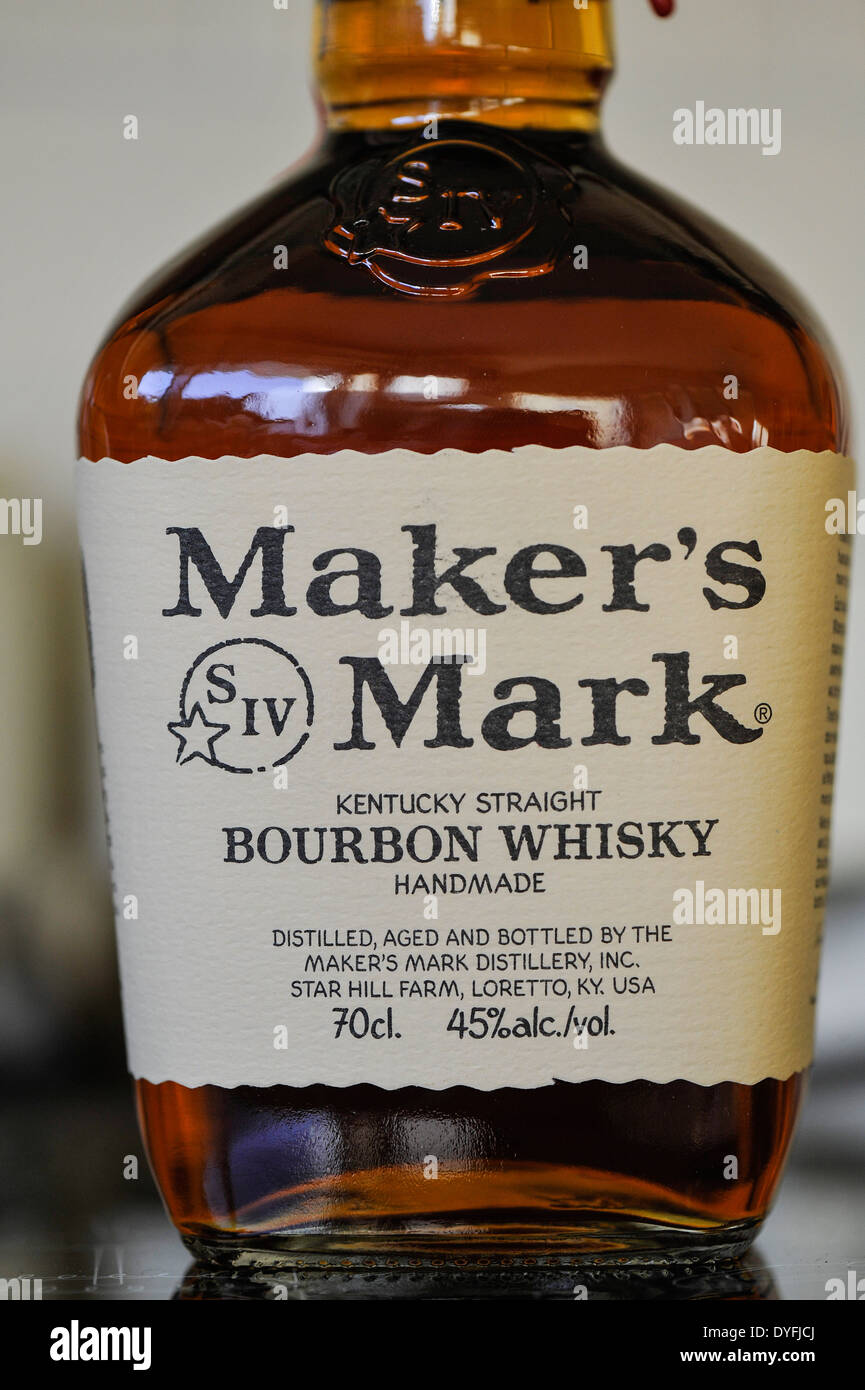 Makers Mark Kentucky Straight Bourbon whisky Stock Photo