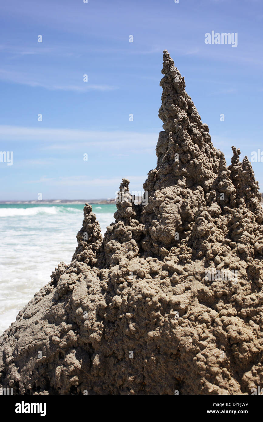 Sand castle at the beach Stock Photo Alamy
