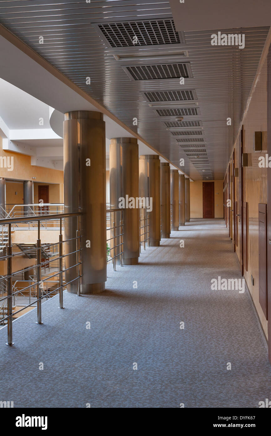Modern luxury futuristic corridor interior Stock Photo
