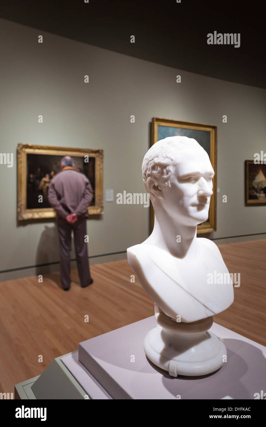 USA Arkansas Bentonville Crystal Bridges Museum of American Art with a Bust of Alexander Hamilton by Giuseppe Ceracchi 1794 Stock Photo Alamy