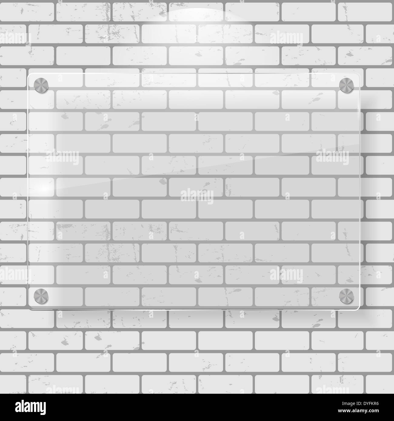 Frame on Brick Wall for Your Text and Images, Vector Illustratio Stock ...