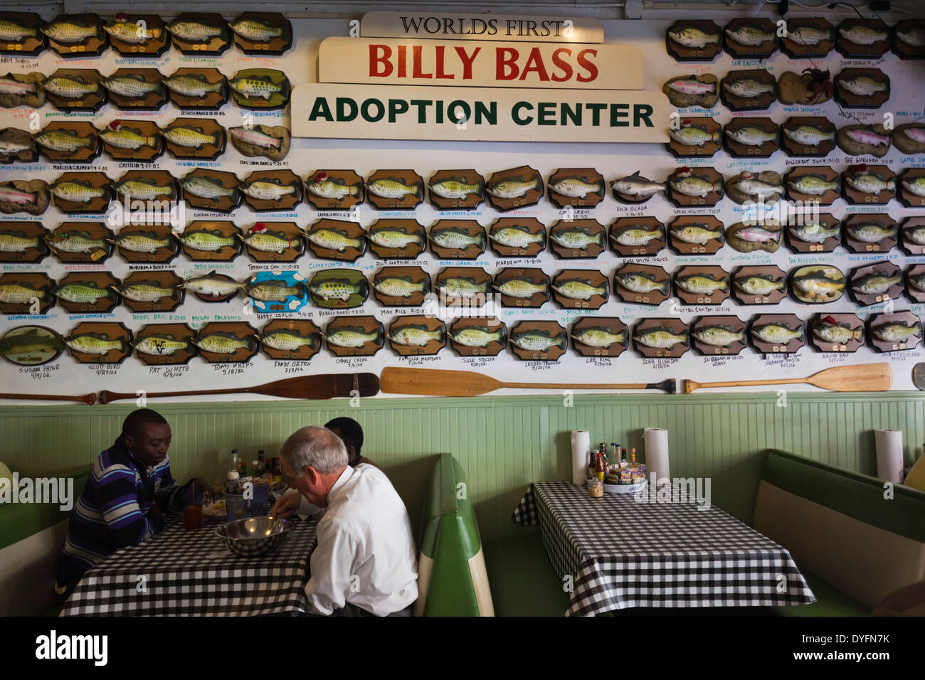 USA, Arkansas, Little Rock, Flying Fish seafood restaurant interior
