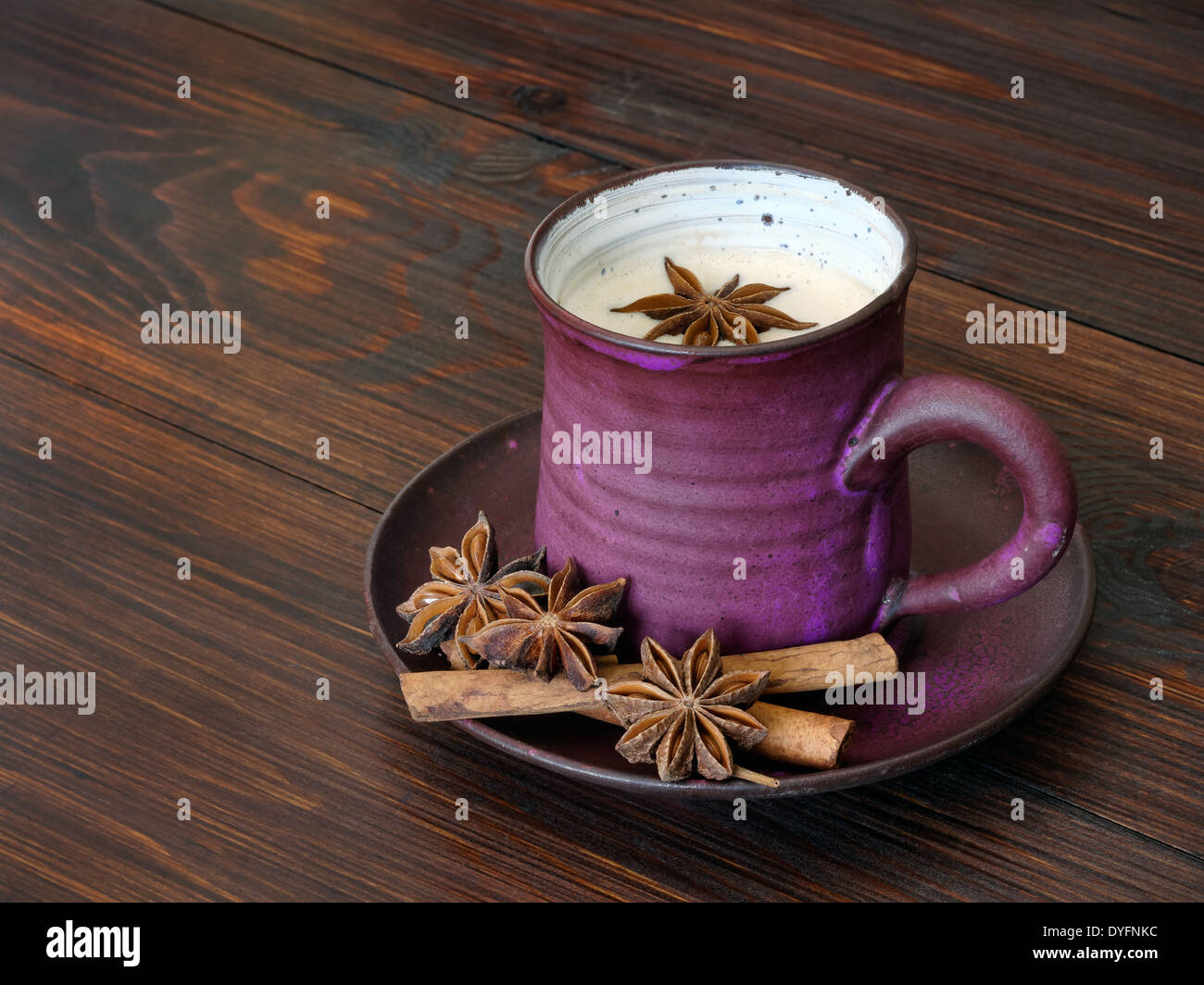 Traditional herbal chai tea with milk Stock Photo Alamy