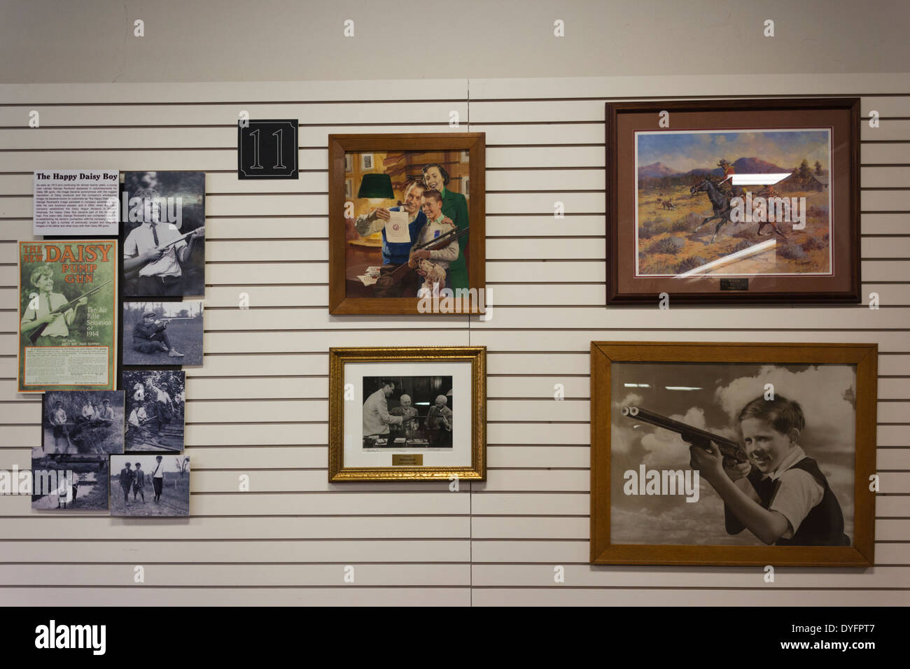 USA, Arkansas, Rogers, The Rogers Daisy Air Gun Museum interior with