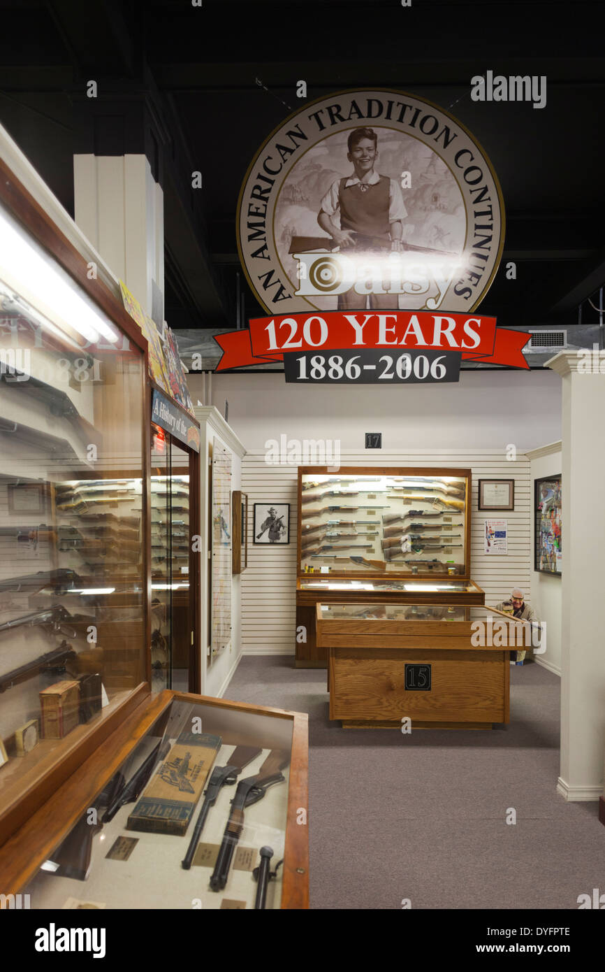 USA, Arkansas, Rogers, The Rogers Daisy Air Gun Museum interior with ...