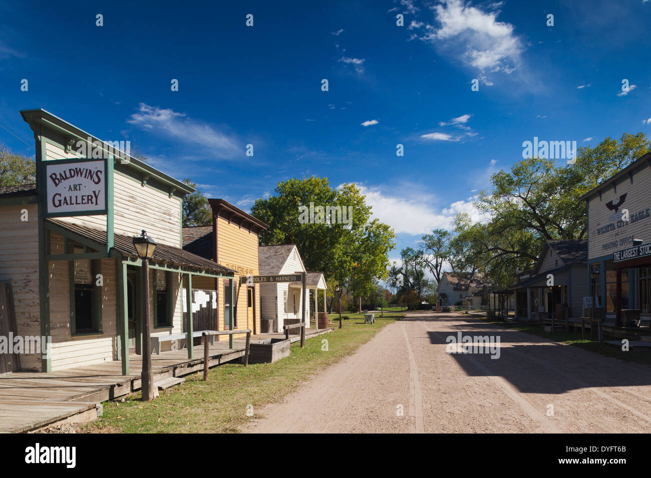 USA, Kansas, Wichita, Old Cowtown Museum, village from 1865-1880