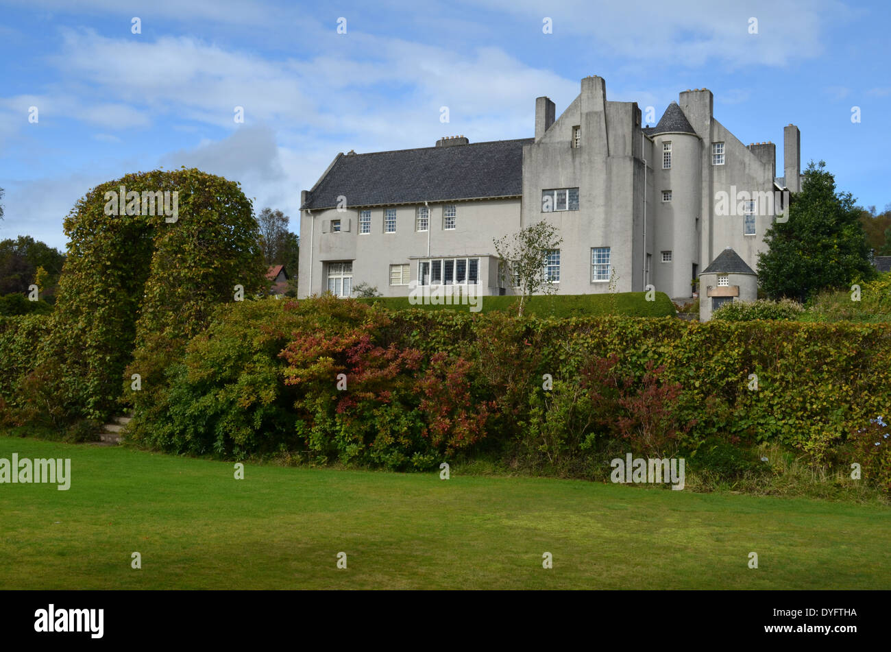 Hill House in Helensburgh designed by Charles Rennie Mackintosh Stock Photo