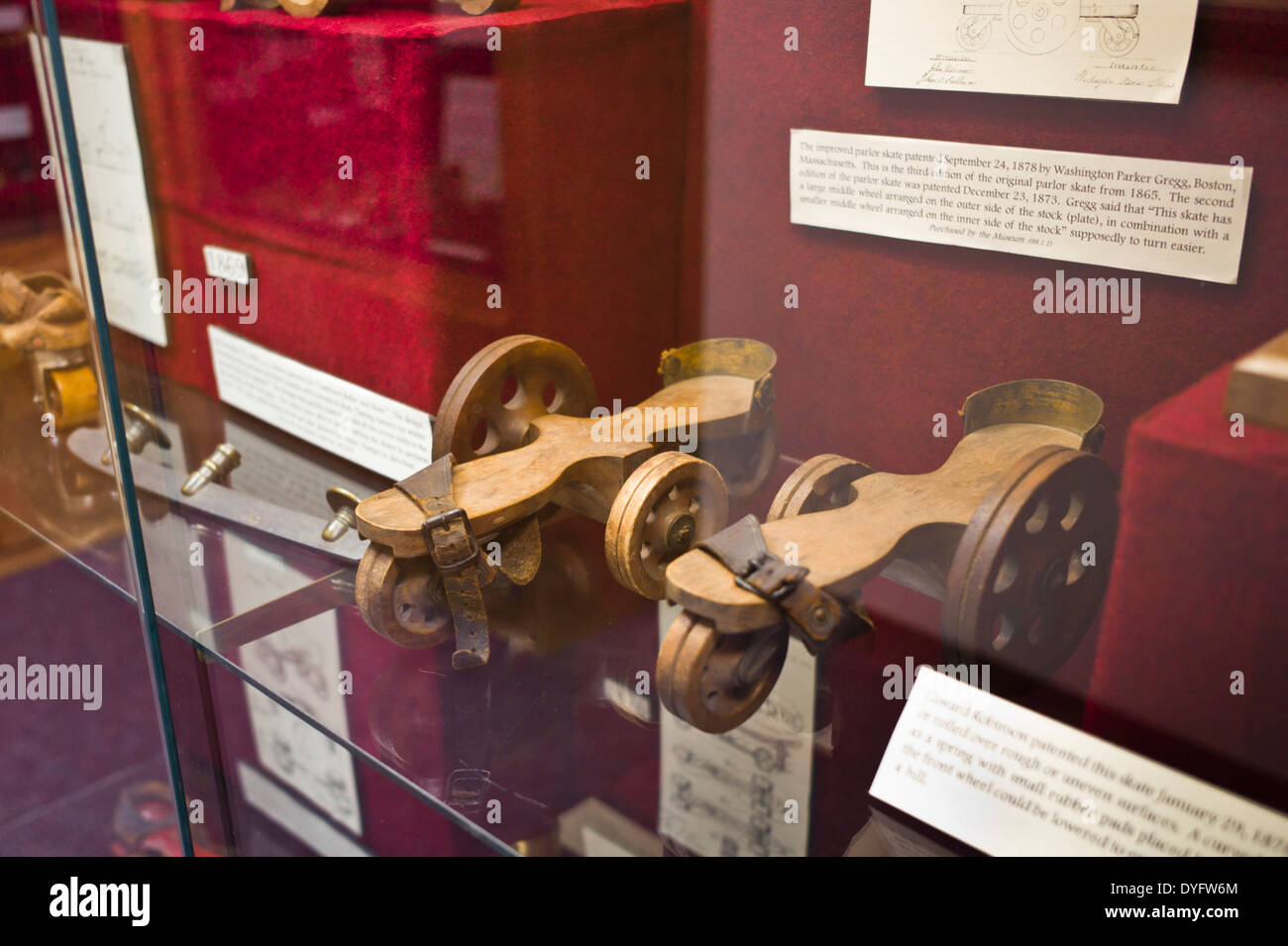 USA, Nebraska, Lincoln, National Museum of Roller Skating, antique roller  skates Stock Photo - Alamy