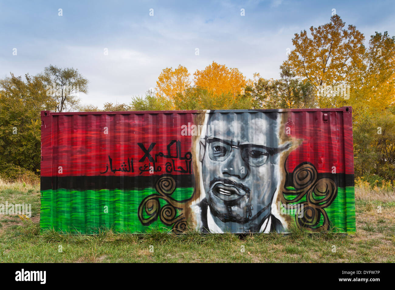 USA, Nebraska, Omaha, birthplace of black American leader Malcolm X