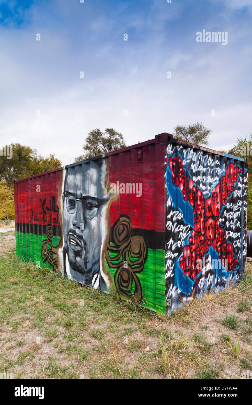 USA, Nebraska, Omaha, birthplace of black American leader Malcolm X