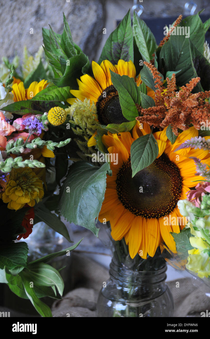 sunflower and mixed bouquet Stock Photo Alamy