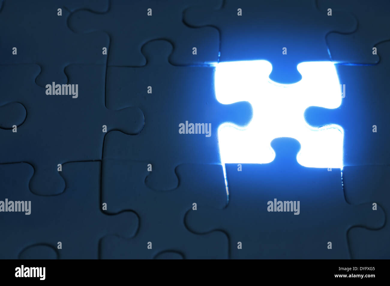 Missing puzzle piece glowing hires stock photography and images Alamy