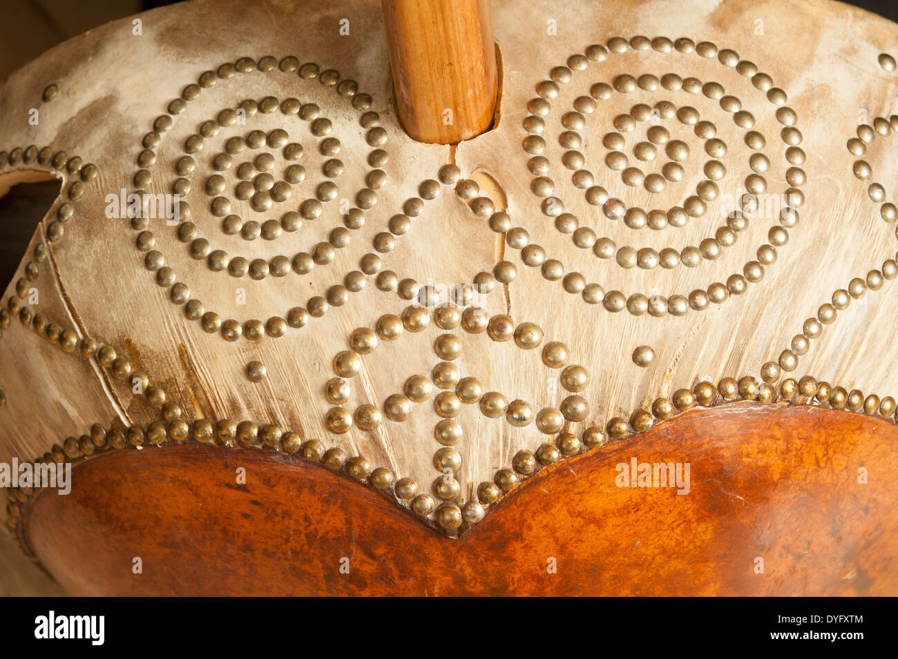 African Kora Gourd Harp Stock Photo