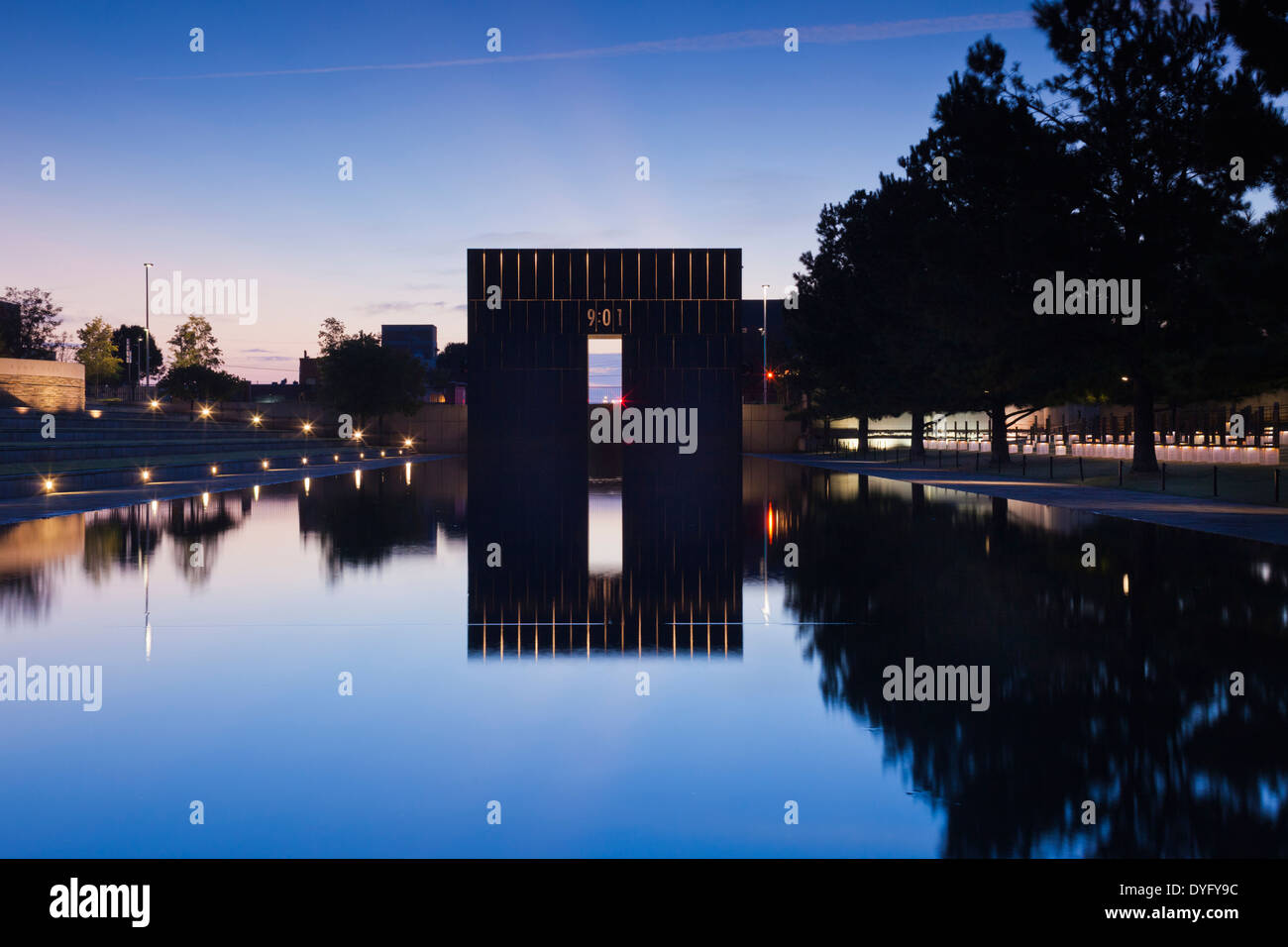 USA, Oklahoma, Oklahoma City, National Memorial to the victims of the Alfred P Murrah Federal Building Bombing on April 19, 1995 Stock Photo