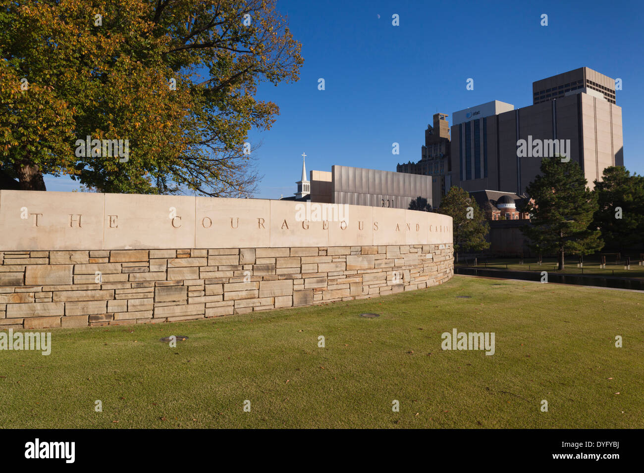 USA, Oklahoma, Oklahoma City, National Memorial to the victims of the Alfred P Murrah Federal Building Bombing on April 19, 1995 Stock Photo