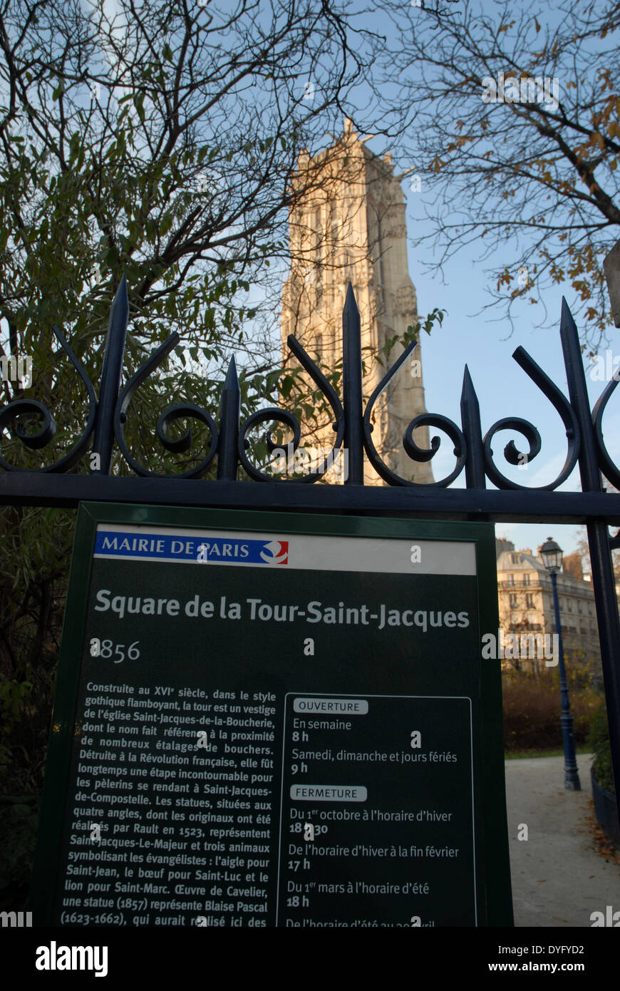 SaintJacquesdelaBoucherie, Square de la TourSaintJacques, Paris