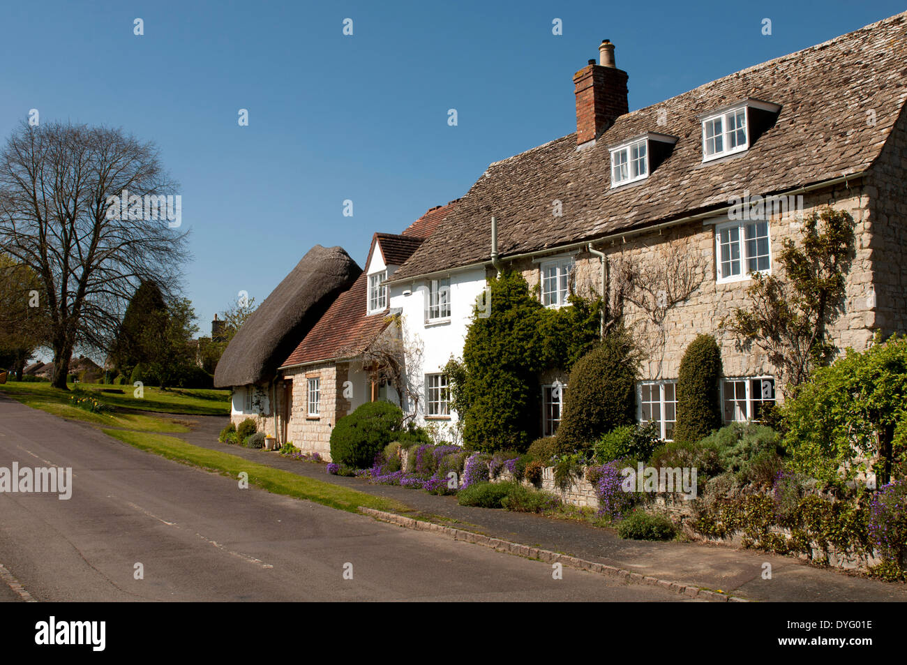 Cottages in Tredington village, Warwickshire, England, UK Stock Photo