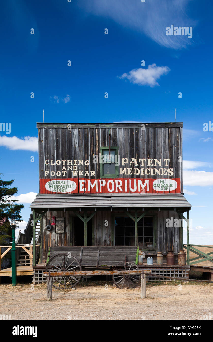 USA, South Dakota, Stamford, 1880 Town, pioneer village, general store Stock Photo