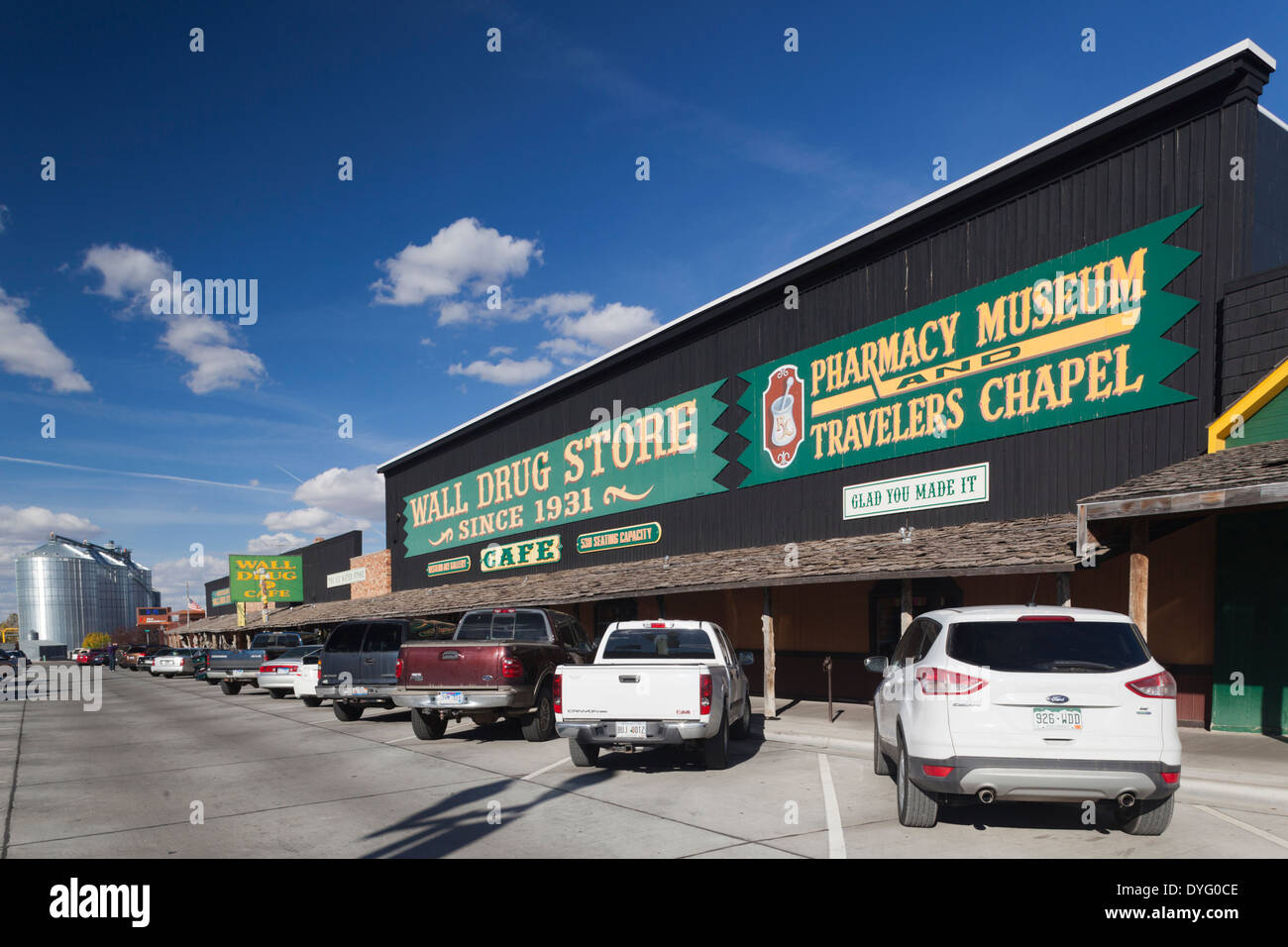 USA, South Dakota, Wall, Wall Drug Store exterior. Stock Photo