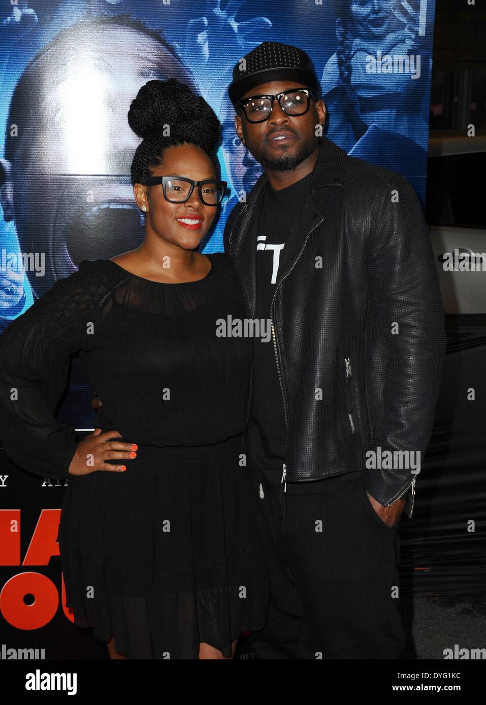 Los Angeles, CA, USA. 16th Apr, 2014. Omar Epps, Keisha Epps at arrivals for A HAUNTED HOUSE Premiere, Regal Cinemas LA Live, Los Angeles, CA April 16, 2014. Credit:  Dee Cercone/Everett Collection/Alamy Live News Stock Photo