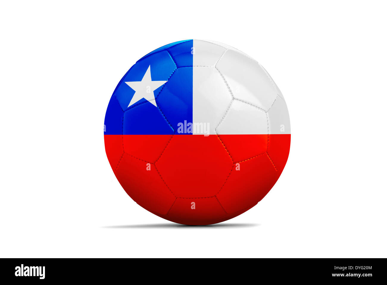 Soccer balls with teams flags, Football Brazil 2014. Group B, Chile Stock Photo