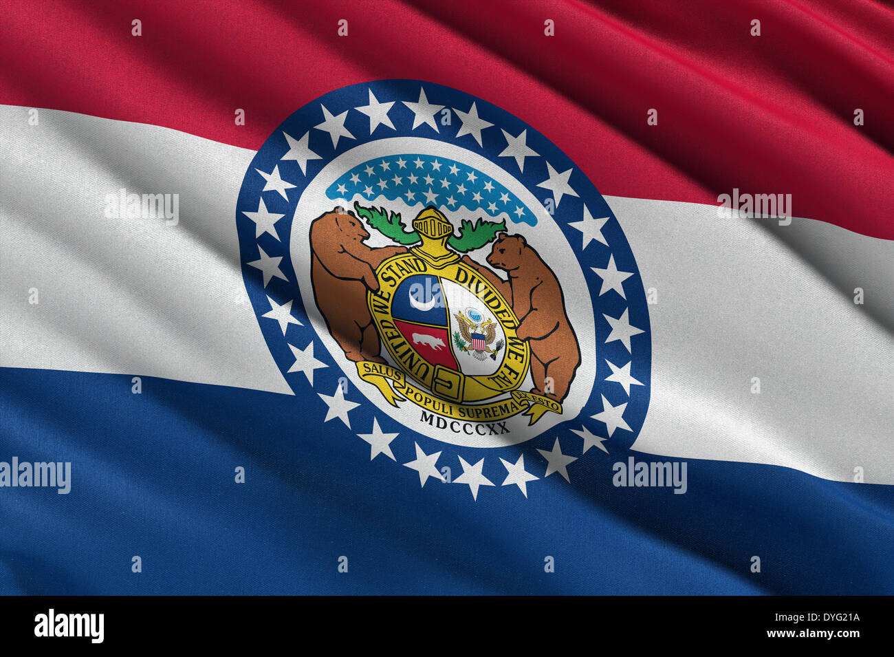 US state flag of Missouri Stock Photo - Alamy