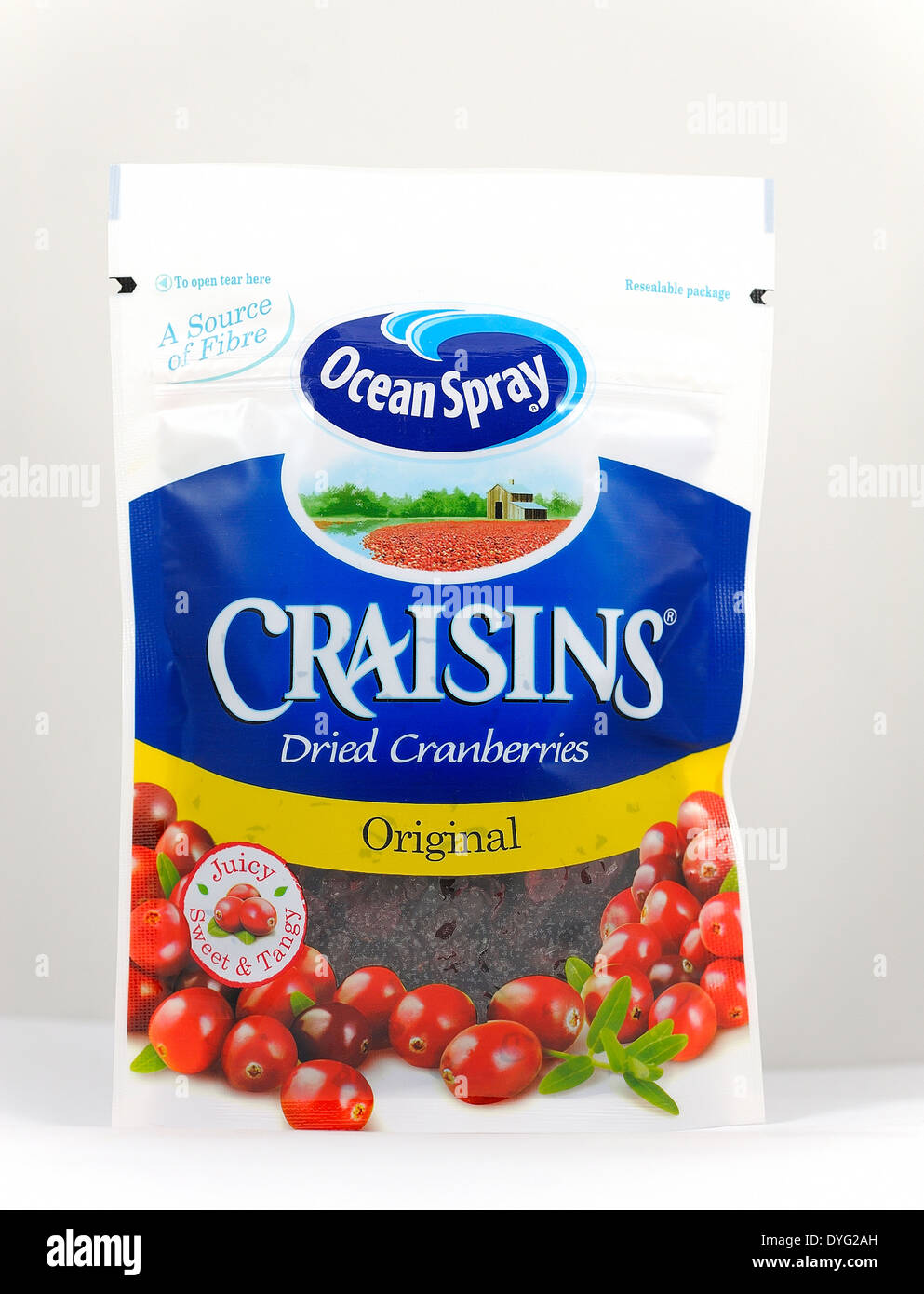 Ocean Spray Craisins dried cranberries Stock Photo