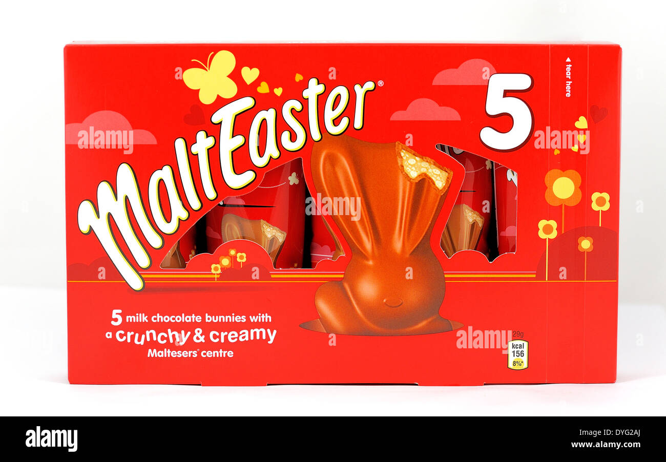 Malteaster easter malteser bars retail  5 pack Stock Photo