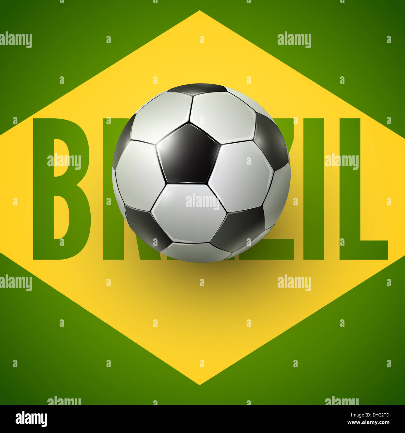 Soccer ball of Brazil 2014 Stock Photo Alamy