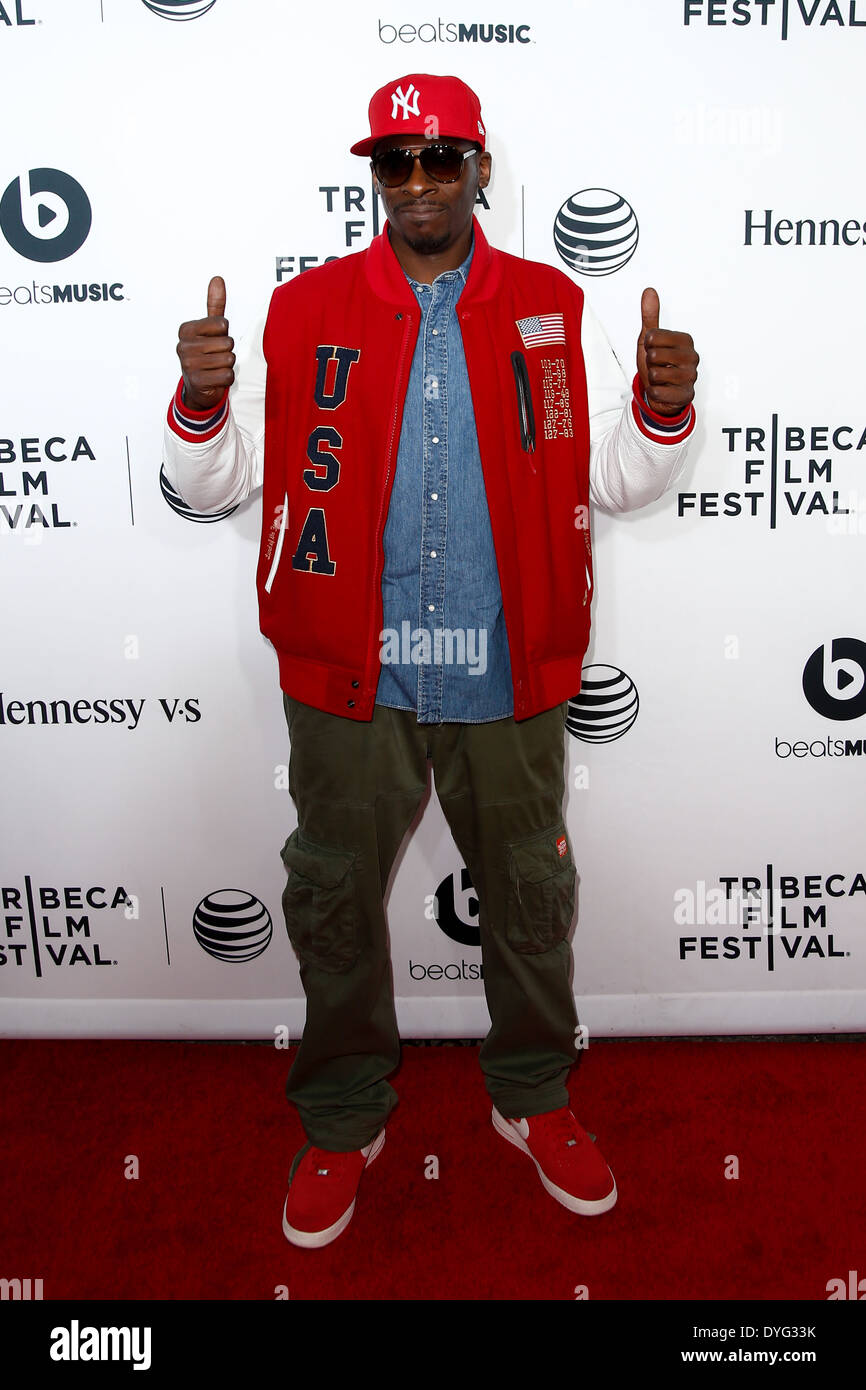 Pete Rock attends the 'Time Is Illmatic' world premiere at the 2014 TriBeCa Film Festival Opening Night at the Beacon Theatre. Stock Photo