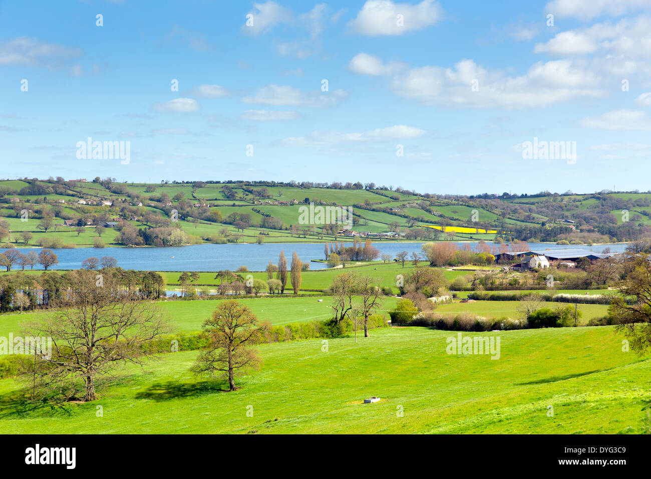 Blagdon Lake Somerset in Chew Valley at the edge of the Mendip Hills