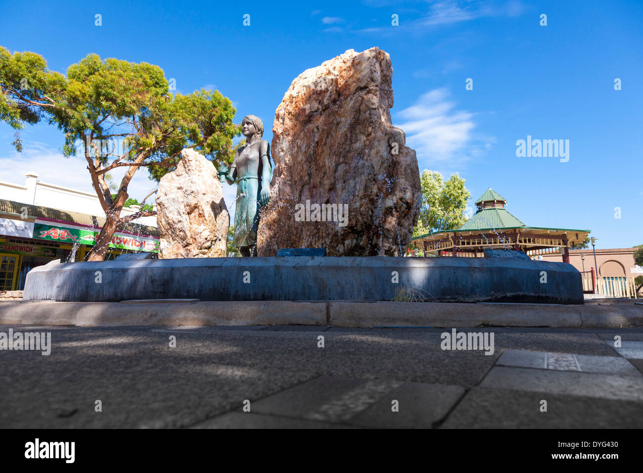 St Barbara Square and Statue Street Water Feature Kalgoorlie Western