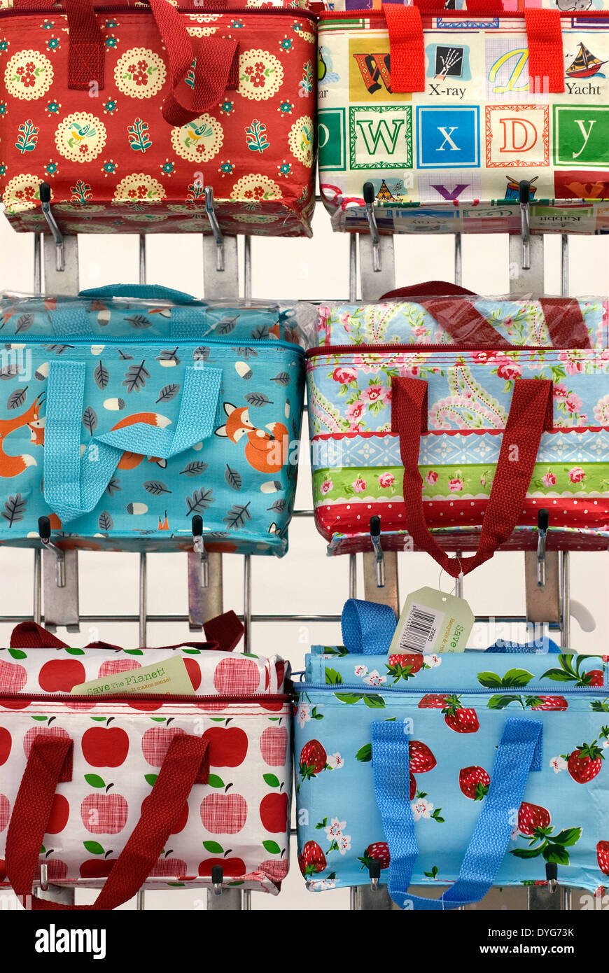 Accessory bags on sale at a local street market, Petersfield, Hampshire