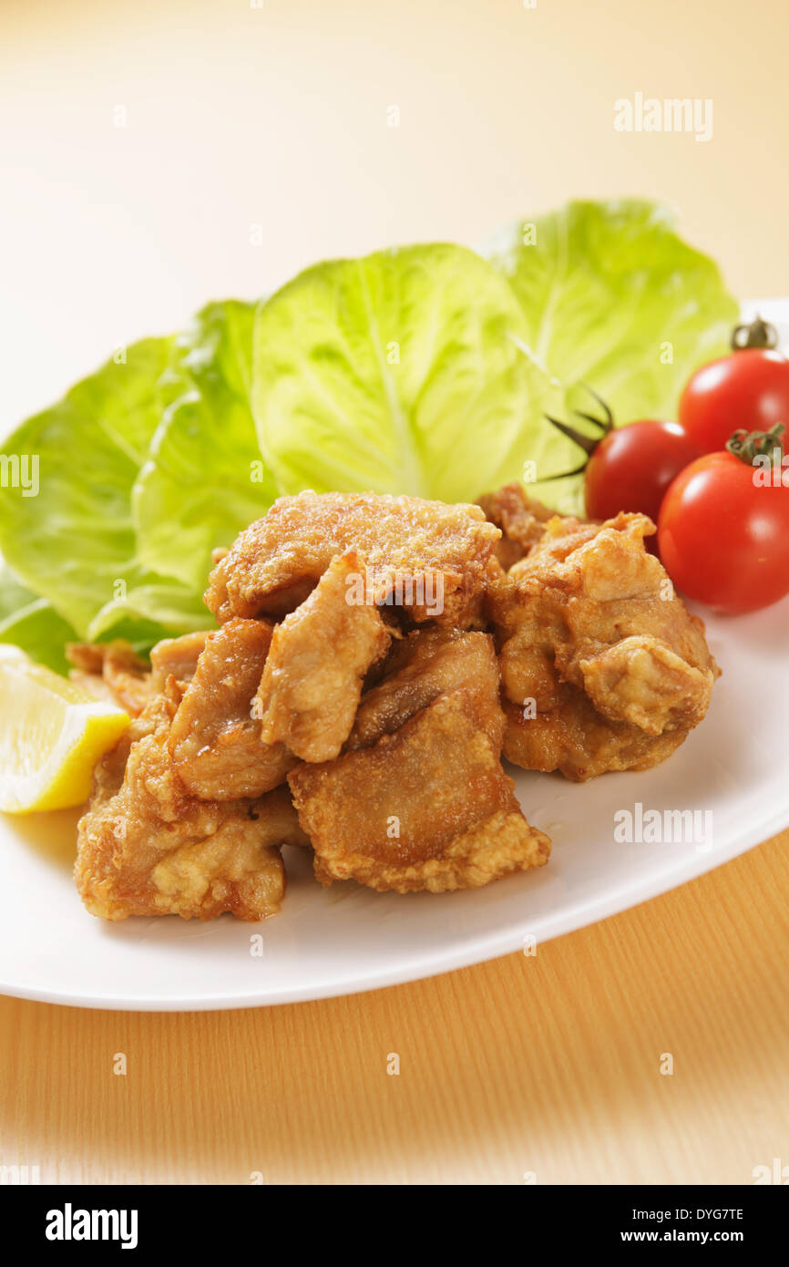 Japanese style fried chicken Stock Photo - Alamy