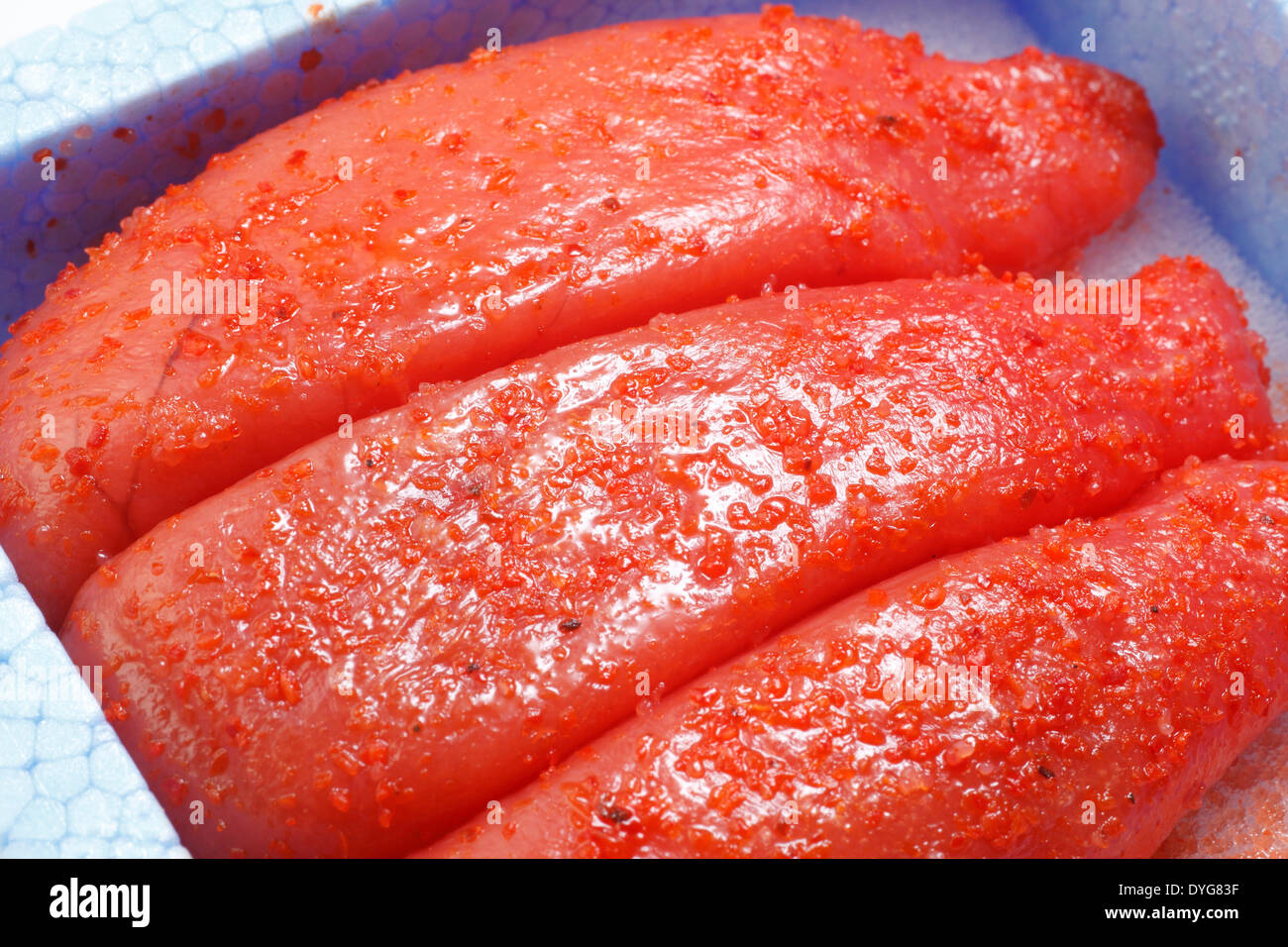 Marinated Pollock Roe Stock Photo Alamy