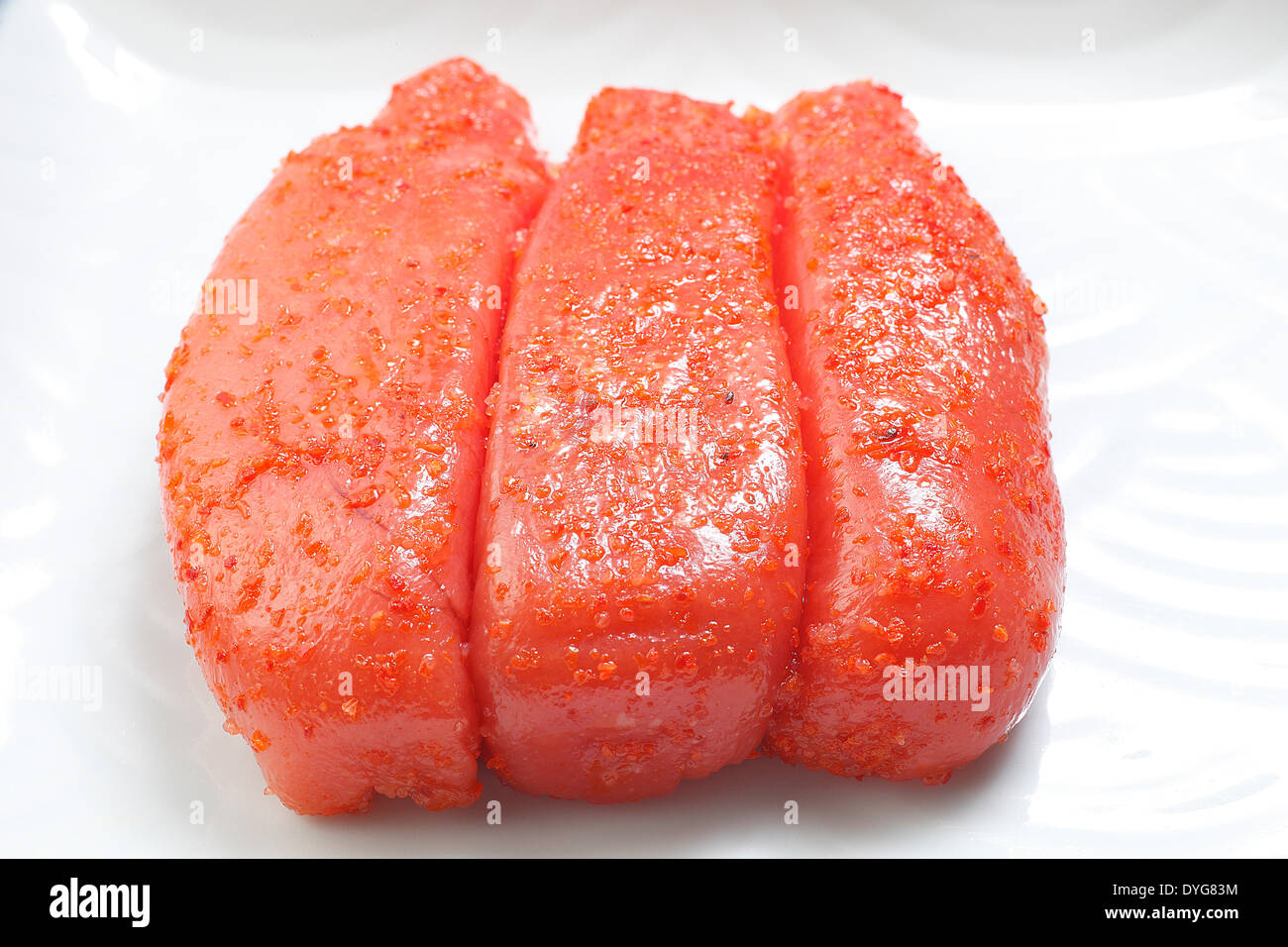 Marinated Pollock Roe Stock Photo Alamy