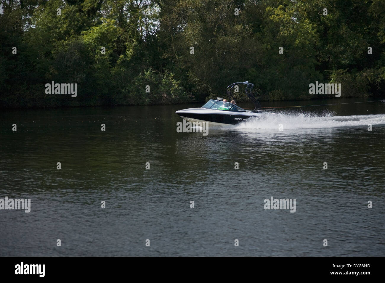 water sports speed boat Stock Photo