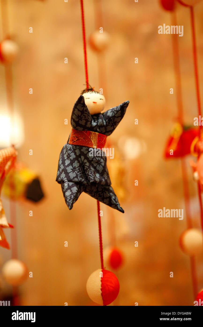 Japanese Hanging Dolls Stock Photo