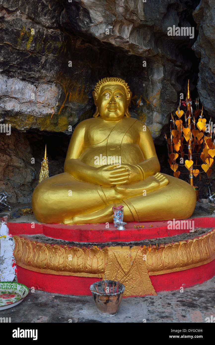Buddhist gold statues at Mount Phousi, Luang Prabang, Laos Stock Photo Alamy