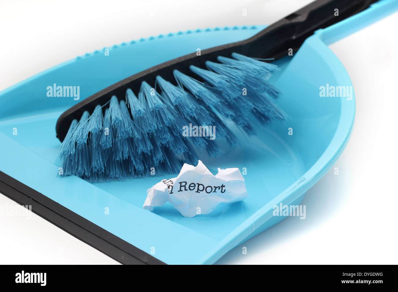 Report text on paper Stock Photo