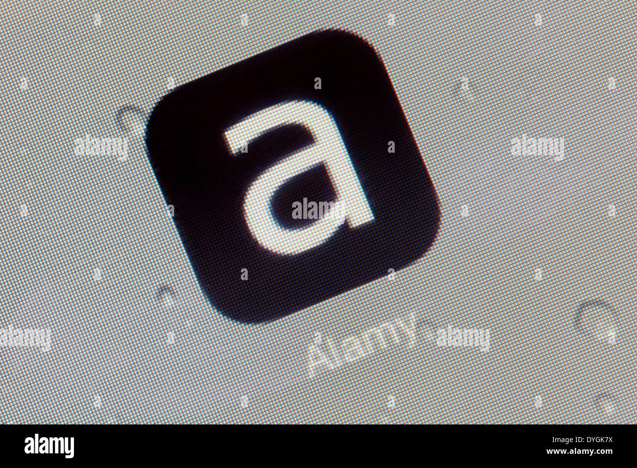 Alamy app logo icon on iPad apps logos icons Stock Photo