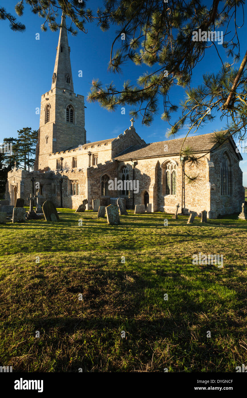 All Saints church in the village of Little Staughton, Bedfordshire, England Stock Photo
