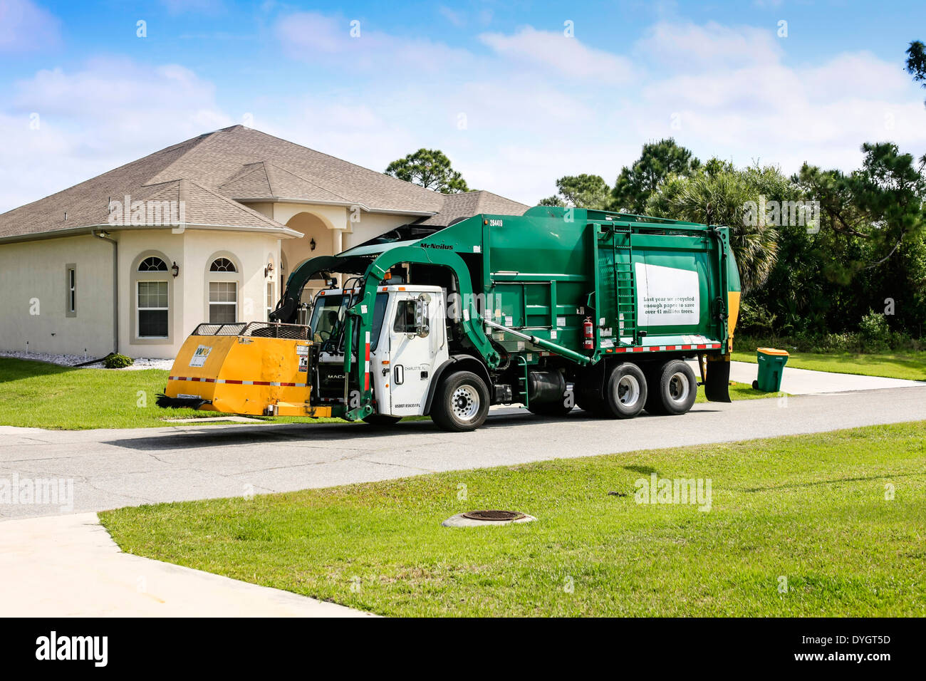 Residential trash collection day Stock Photo Alamy