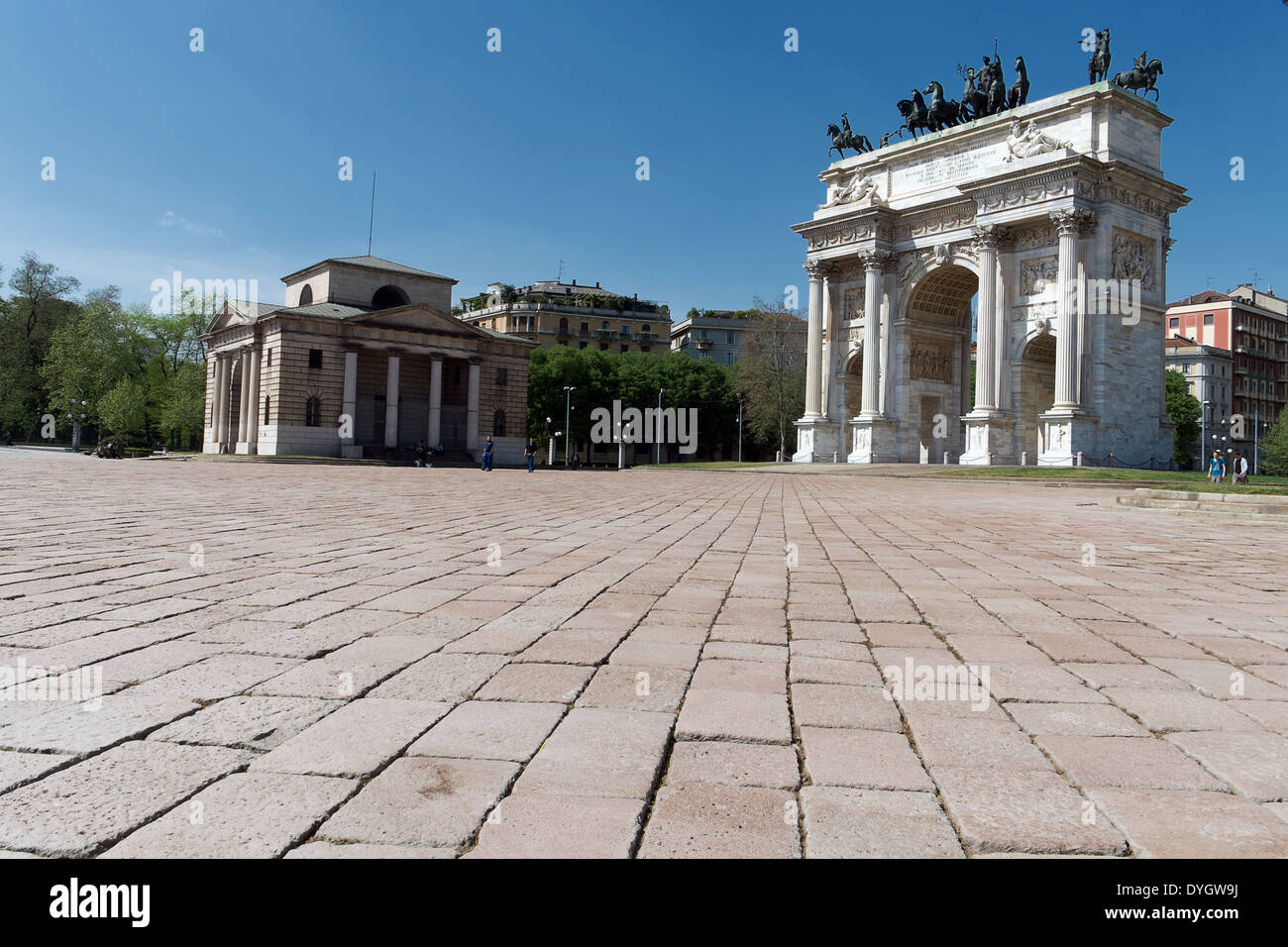 Arco Della Pace Milan Italy Stock