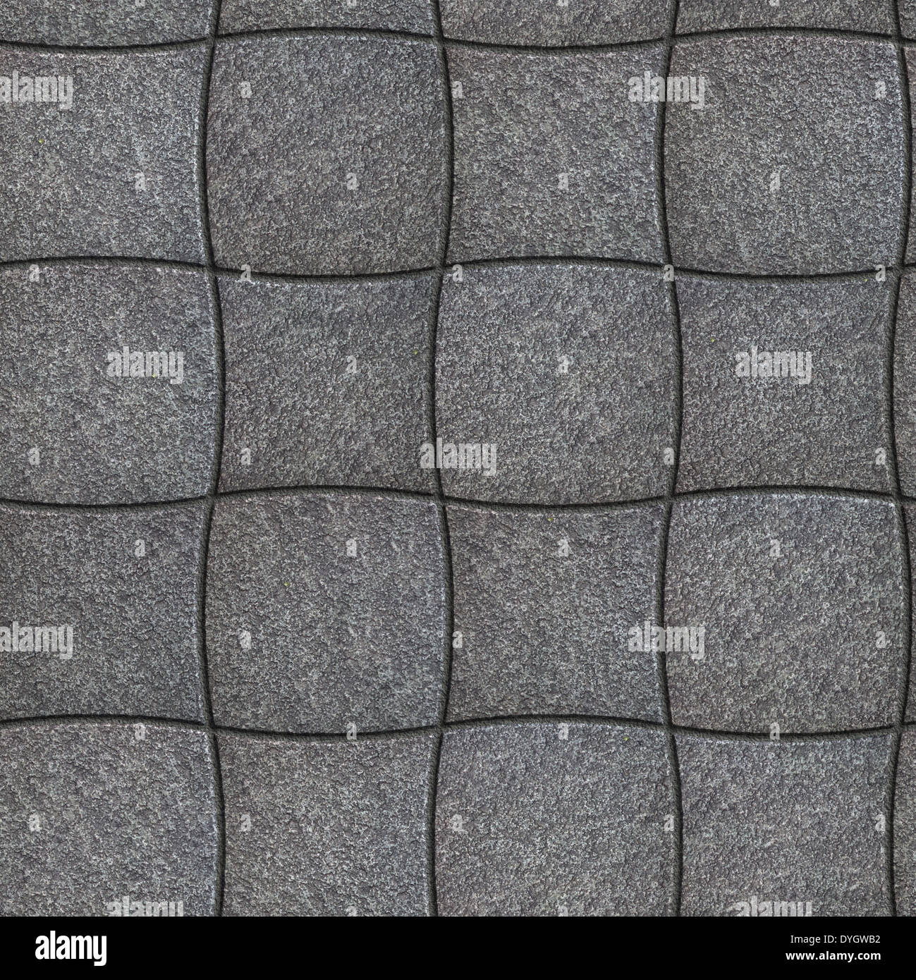 Decorative Gray Pavement of Concave and Convex Quadrilaterals. Seamless Tileable Texture. Stock Photo