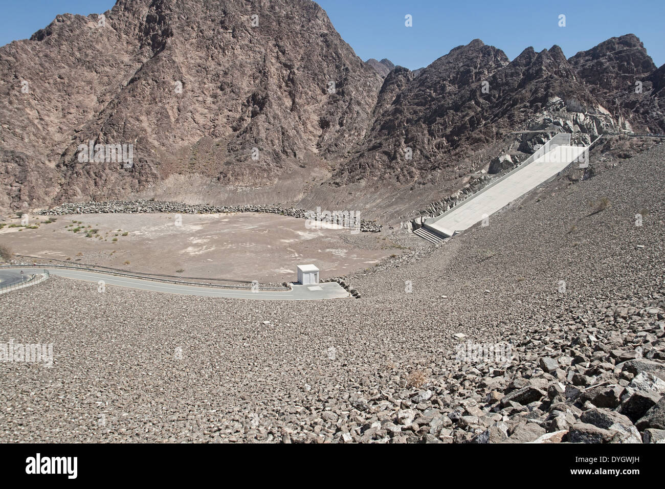 Empty reservoir Dubai Stock Photo